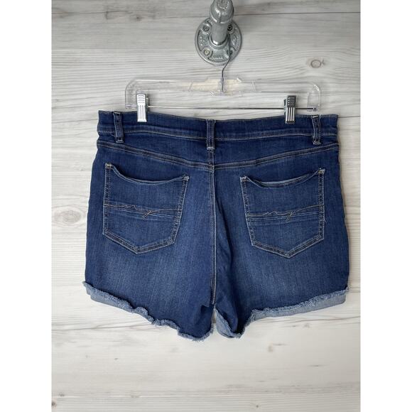 Soho New York & Company Shorts Womens 14 Denim Frayed Hem Jean Casual Stretch - Picture 7 of 11